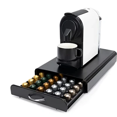 Image de SYSYLY Tiroirs à capsules de café compatible pour Nespresso,Tiroir rangement 60 capsules,Porte dosettes café,Supports Capsules.