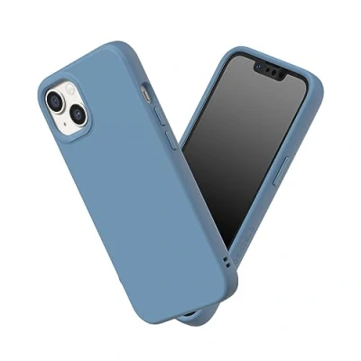 Image de RhinoShield Coque Compatible avec [iPhone 13/14] SolidSuit Fine Technologie d&#039;absorption des Chocs et Finition Premium Matte Bleu marée