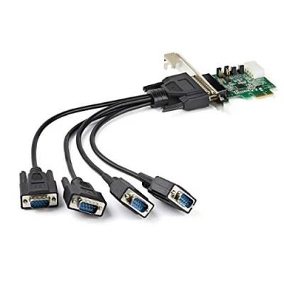 Image de StarTech.com Carte Adaptateur Série RS232 PCI Express à 4 Ports Contrôleur Hôte PCIe vers DB9 16950 UART d&#039;Extension Win/Linux (PEX4S953)