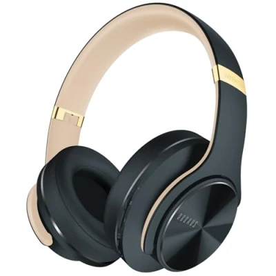 Image de DOQAUS Casque Bluetooth sans Fil, 90 Heure de Lecture, 3 EQ Modes, Audio avec Microphone Intégré, Fil pour Cours en Ligne/téléphone/tablettes/pc