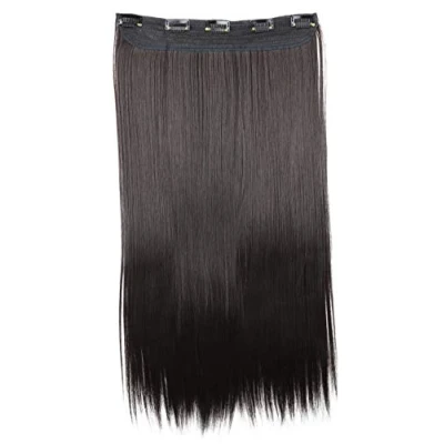 Image de CAISHA 60cm Clip in Extenisons Extensions De Cheveux Postiche Raide Brun Noir C52