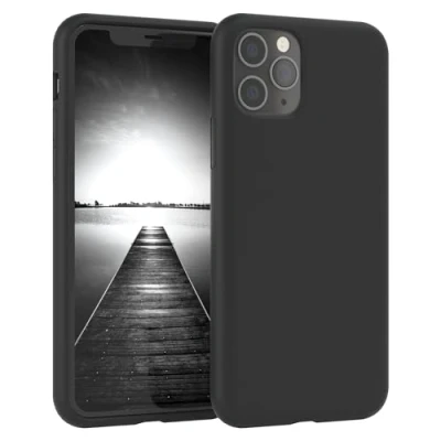 Image de EAZY Case Premium Housse Silicone pour iPhone 11 Pro avec Protection Appareil Photo et Doublure intérieure étui en de Bumper Handy Noir