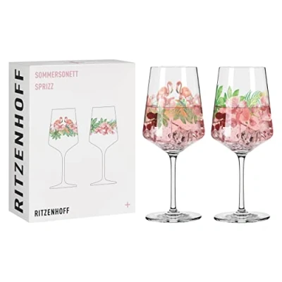 Image de Ritzenhoff 3461005 Verre à apéritif 500 ml set de 2 série Sommersonett n 5 pièces, Animal &amp; Plante Made in Germany