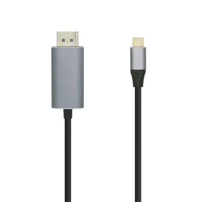 Image de Câble convertisseur Aisens USB C vers Displayport 4K@60HZ C/M DP/M 0.8M Couleur noire Neuf