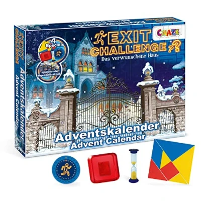 Image de CRAZE Calendrier de l&#039;avent 2022 EXIT Challenge Escape Game Enfant Jeu Plateau Jeux société Jouets d&#039;éveil 24 Enigmes 24720 Langue Allemande