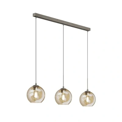 Image de Lindby Suspension en Verre Sofian à intensité variable (Moderne) Beige e. a. pour Salon &amp; Salle manger (à 3 lampes, E27), Luminaire, Lampe plafond, Luminaire Plafonnier,