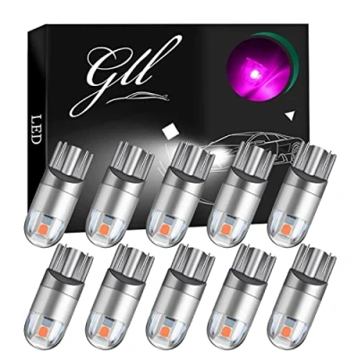 Image de GLL Grandview 10pcs Rose T10 501 W5W 194 168 2825 Ampoule LED 2 3030 SMD Pour éclairage IntéRieur De La Voiture Tableau Bord Vue LatéRale Plaque D&#039;Immatriculation (DC 12V)