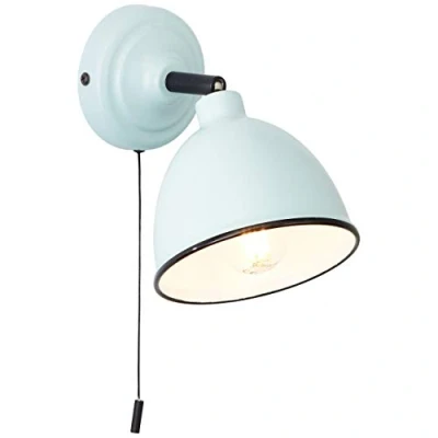 Image de BRILLIANT lampe Telio applique murale interrupteur à tirette bleu clair 1x D45, E14, 28W, adapté aux lampes suspension (non inclus) Échelle A ++ E Avec