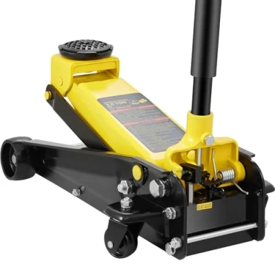 Image de VEVOR Cric Rouleur 3 tonnes, de Plancher Hydraulique à Profil Bas Hauteur Levage 130 500 mm, en Acier Robuste, avec Pompe Rapide Piston Unique, pour Lever Camion SUV Atelier