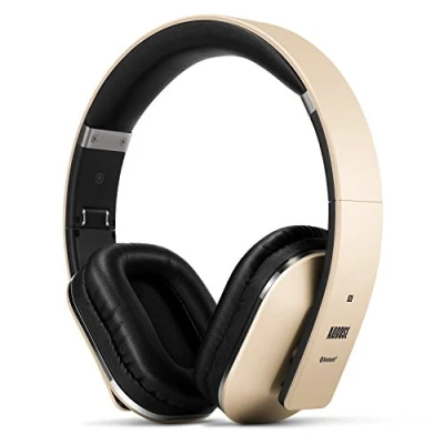 Image de Casque Bluetooth Sans Fil 4.2 aptX Low Latency August EP650 Circum Auriculaire, Micro Léger Pliable Confortable NFC Audio Homme Femme Compatible iPhone Android TV Ordinateur Sport Or