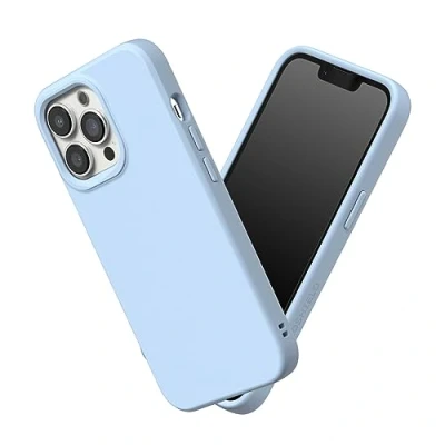 Image de RhinoShield Coque Compatible avec [iPhone 13 Pro Max] SolidSuit Fine Technologie d&#039;absorption des Chocs et Finition Premium Matte Bleu Glacier