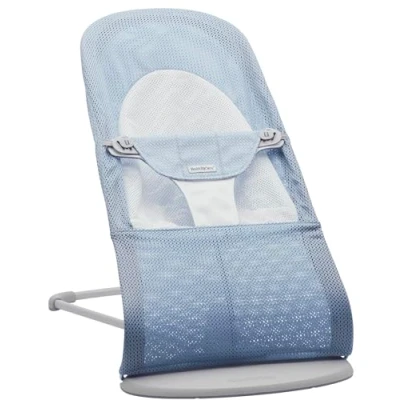 Image de BabyBjörn Transat Balance Soft, Mesh, Bleu ciel/Blanc