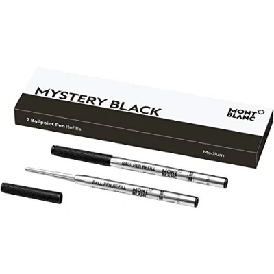 Image de Montblanc 116190 Recharge pour Stylo Bille 2x Mystery Black Noir M Taille Medium