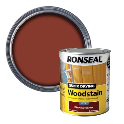 Image de Ronseal Lasure à séchage Rapide QDWSDM750 750 ML satiné Acajou Profond