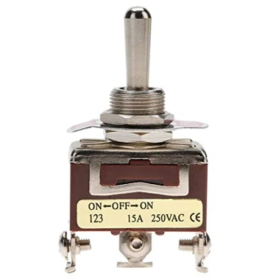 Image de SPDT Interrupteur à bascule momentané 3 broches ON OFF Double bouton poussoir de réinitialisation