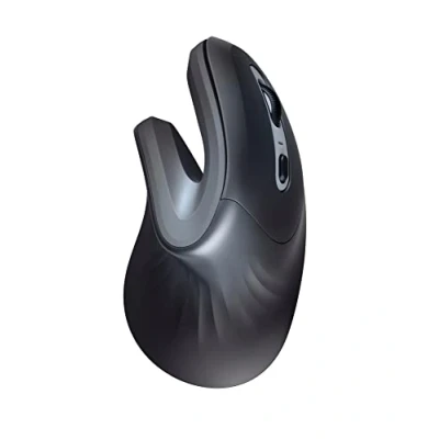 Image de Trust Verro Souris Ergonomique sans Fil, Angle Vertical de 60, pour Droitier, 800 1600 DPI, 6 Boutons, RF 2,4 GHz, Mouse PC, Ordinateur Portable, Windows, Chrome OS, Mac OS Noir