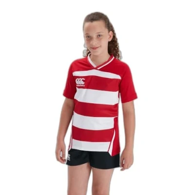 Image de Canterbury Vapodri Evader à Rayures Maillot Rugby Garçon Noir/Blanc FR : L (Taille Fabricant 12)