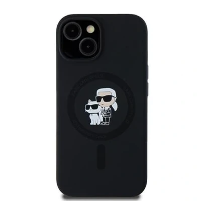 Image de CG Mobile Karl Lagerfeld KLHMN61SCMKCRHK Coque pour iPhone 11/XR 6,1&quot; Noir rigide en silicone &amp; Choupette