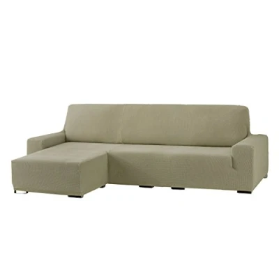 Image de Eysa Cora Bi Élastique Chaise Longue Bras Court Gauche, Vue frontale, Polyester Coton, Lin, 39x35x19 cm