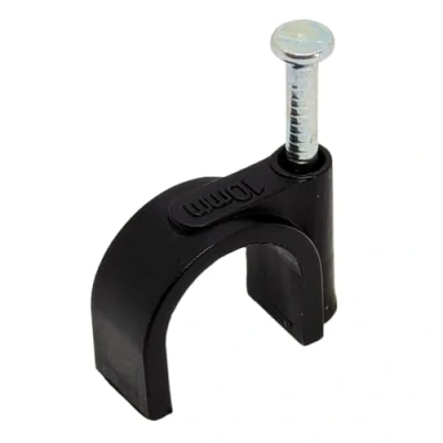 Image de Lumonic 100x collier de serrage à clou 10mm pour câble noir avec 22mm par ex. la fixation au mur serre câbles diff