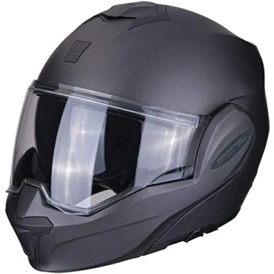 Image de SCORPION Casque moto EXO TECH Matt Anthracite, Noir/Bleu/Blanc, M