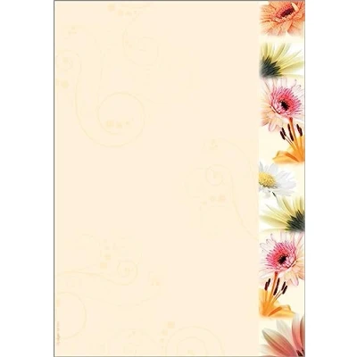 Image de SIGEL DP788 Papier à lettres, 21 x 29,7 cm, 90g/m², fleurs du printemps colorées, 50 feuilles,
