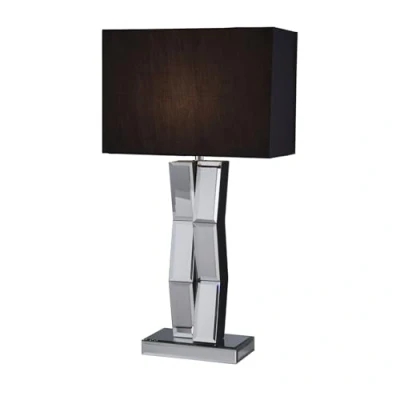 Image de Mirror Lampe de table rectangulaire en bois Noir