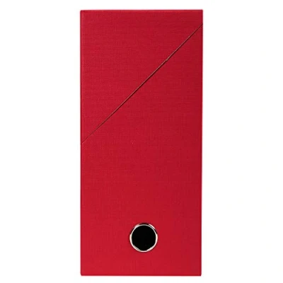Image de Exacompta Réf. 89425E 1 Boîte transfert en papier toilé Dos 120 mm Avec un œillet métal Pour format A4 Dimensions 25,5 x 34 12 cm Couleur rouge Livrée montée