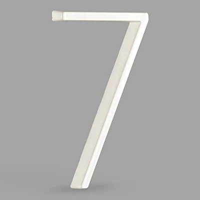 Image de HASWARE Panneau De NuméRo Maison Flottant: 5 Pouce (12cm) Signalisation Porte Moderne Frappant Pour Les Chiffres D&#039;Adresse Rue (7, Blanc)