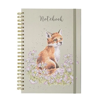 Image de Wrendale Designs A4 Fox Notebook Make My Daisy (Green)