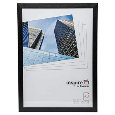 Image de Hampton Frames SORBONNE Cadre photo en papier effet bois, Contreplaqué, Noir , A3 (30x42cm)