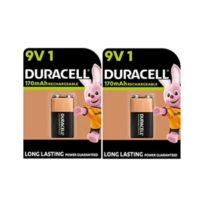 Image de 2 x Duracell 9 V rechargeables 170 mAh (2 ampoules de 1 batterie) piles