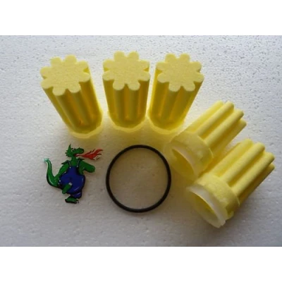 Image de Lot de 5 filtres à huile Siku 50 µm Avec insert, brûleur en forme d&#039;étoile et joint d&#039;étanchéité Jaune Idéaux pour chauffage