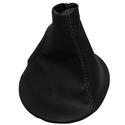 Image de AERZETIX Soufflet de levier vitesse en simili cuir avec couture/surpiqûres couleurs variables (noir surpiqûres noires)