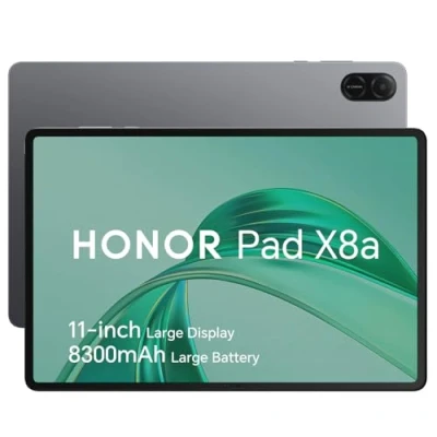 Image de HONOR Pad X8a Tablette 4 Go+128 Go,Batterie 8300mAh,Tablette Wi FI écran 11 Pouces 90Hz avec Protection,4 Haut Parleurs, Corps en Métal,Qualcomm SD 680,Android 14,Gris