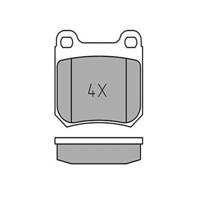 Image de MEYLE 025 210 5015/PD Jeu de plaquettes frein PD Quality Essieu arrière contact signal d&#039;usure exclu avec tôle anti bruit