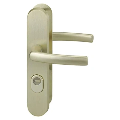 Image de THIRARD Ensemble poignés de sécurité pour porte d&#039;entrée, béquille double, entr&#039;axe fixation 216mm, couleur F2