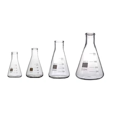 Image de Rocwing Graduée Conique Erlenmeyer Falcon en Verre Borosilicate 3.3 (50ml+100ml+250ml+500ml)