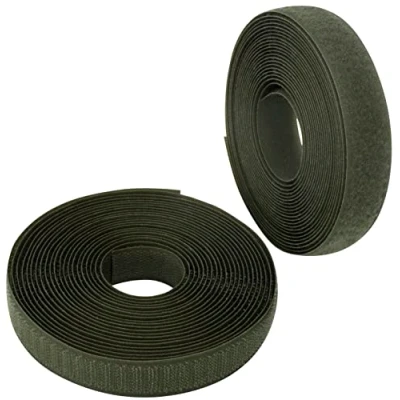 Image de AERZETIX C65905 Bande/rouleau de scratch 20 mm 5 mètre auto agrippant organisateur/serre câbles ruban sac vêtement attache sangle couleur: vert olive en polyamide et polyester
