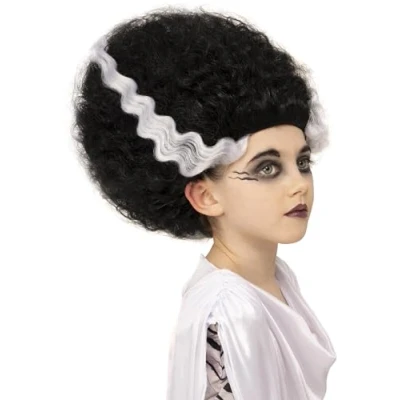 Image de Smiffys Déguisement Universal Monsters fiancée de Frankenstein, Noir avec des stries blanches