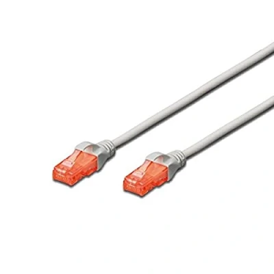 Image de Ewent Câble de réseau Patch Cat 6 U/UTP, aWG 24/7, 2 connecteurs RJ45 Gris 1 MT