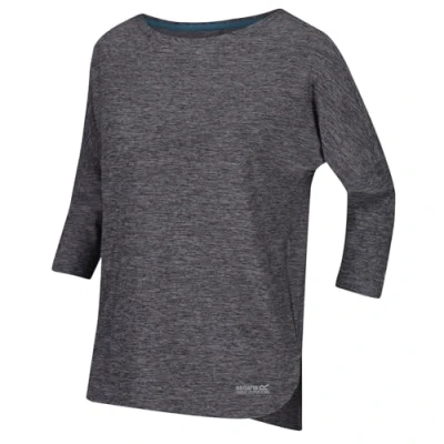Image de Regatta T Shirt Technique PULSER léger et Respirant avec Manches Longueur 3/4 Polos/Vests Femme, Black, FR : XXS (Taille Fabricant 8)