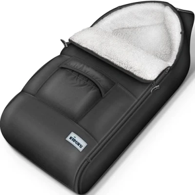 Image de KIDUKU Chancelière pour Poussette Sac de Couchage bébé Lavable Couvre Pieds Coque avec Fermeture éclair et Grande Poche