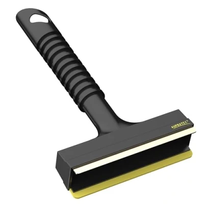 Image de AUPROTEC Grattoir à Glace avec racloir en Laiton Poignée antidérapante et Raclette de Caoutchouc A 13 Noir Jaune