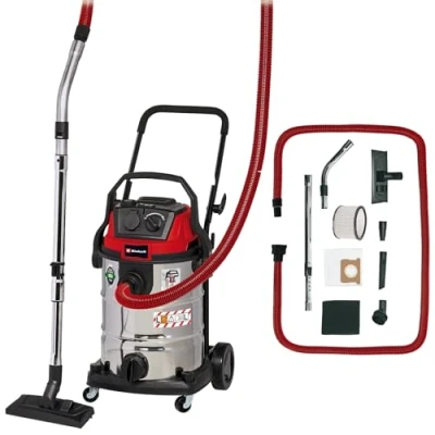 Image de Einhell Aspirateur de chantier TE VC 2230 SACL (1 400 W, Cuve 30L, classe poussières L, pour des valeurs MAK sup.1 mg/m3) Vendu avec plusieurs buses et filtres
