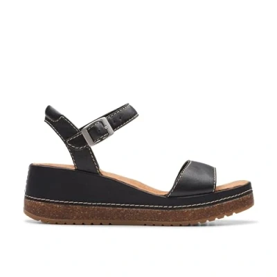 Image de Clarks Femme Kassanda Lily Sandale, Cuir Noir, 41 EU