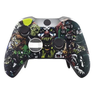 Image de eXtremeRate Coque Avant,Boîtier Housse de Remplacement pour Xbox One Elite Manette Contrôleur Modèle 1698 La Fête Effrayante