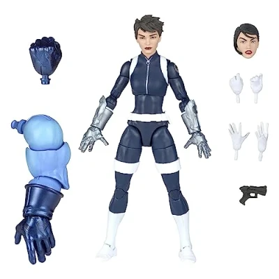 Image de Marvel Hasbro Legends Series, Figurine de Collection Marvel’s Quake Secret Warriors 15 cm avec 5 Accessoires et 2 pièces Build a Figure F4795 Multicolore