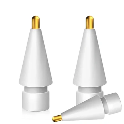 Image de MMOBIEL 2.0mm Pointes de Crayons en Métal Compatible avec Apple Pencil 1st Gen/2nd Gen/USB C/Pro 3 Pièces Remplacement des iPencil Blanc