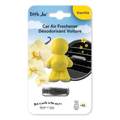 Image de LITTLE JOE Désodorisant Voiture Vanille, Personnage à Fixer sur l&#039;Aérateur, Jaune